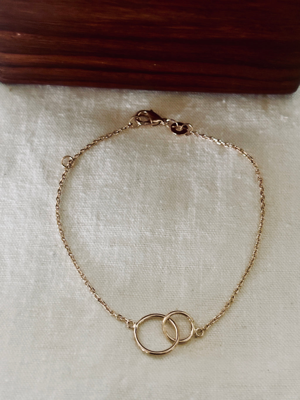 Bracelet Double Rond Olivia Plaqué Or