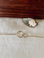 Bracelet Double Rond Olivia Plaqué Or