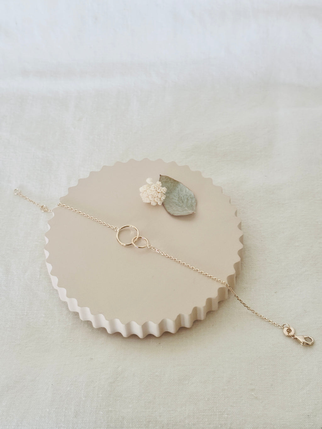 Bracelet Double Rond Olivia Plaqué Or