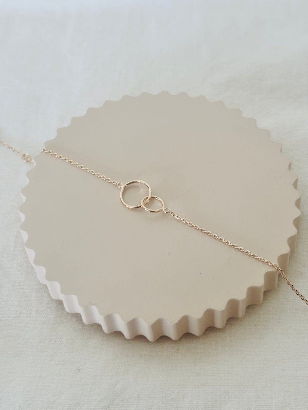 Bracelet Double Rond Olivia Plaqué Or