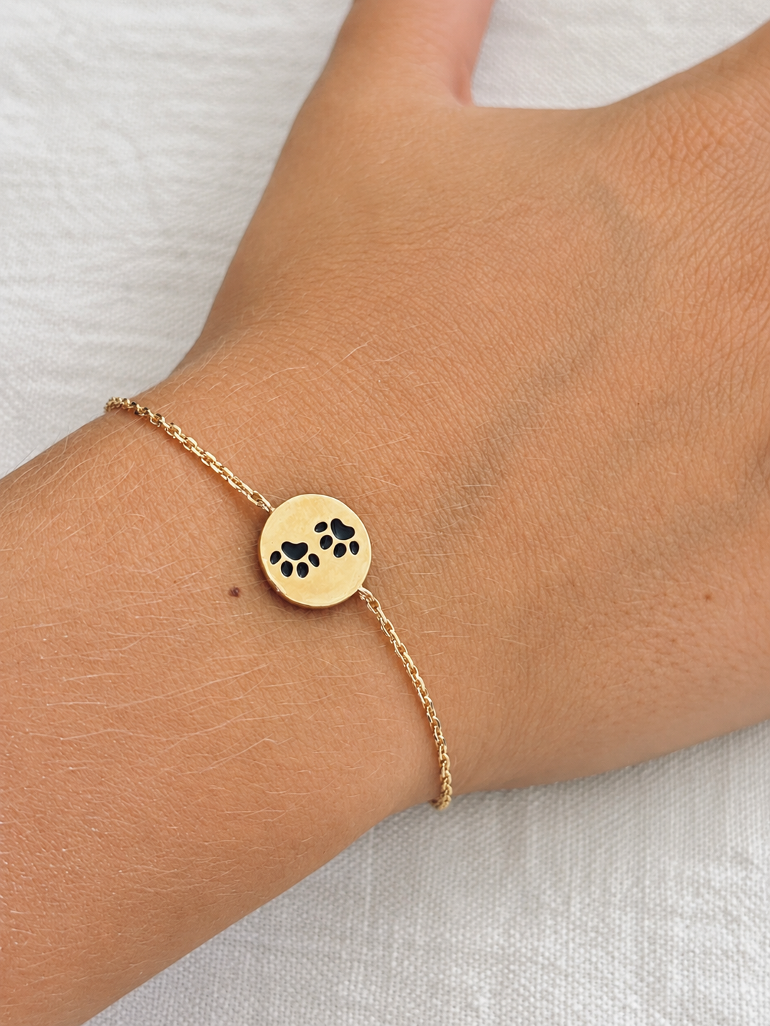 Bracelet Patte De Chien Rita Plaqué Or