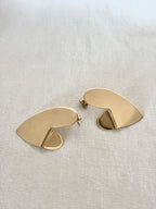 Boucles d'Oreilles Cœur Ambre Acier PVD