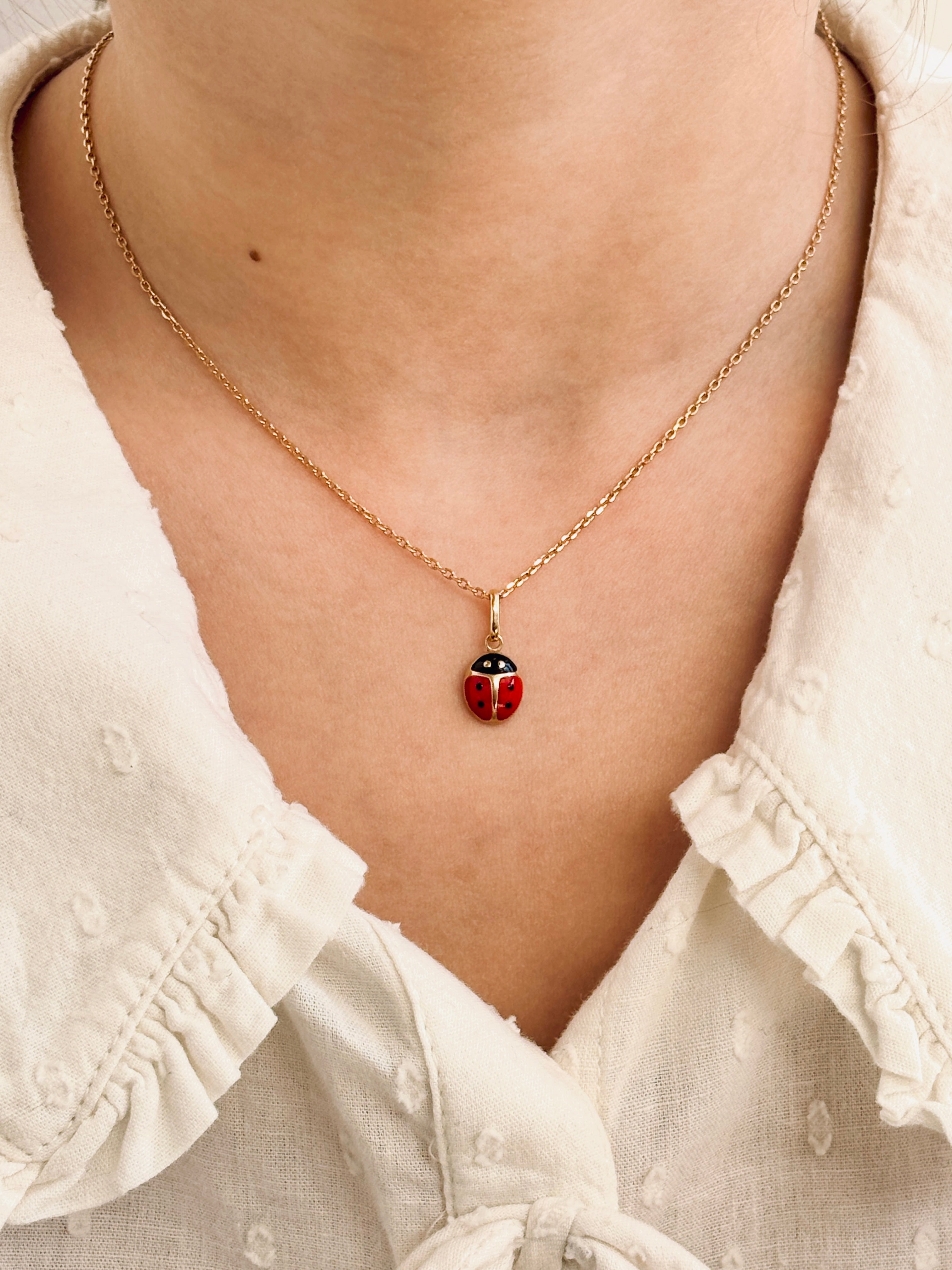 Pendentif Coccinelle Adèle Plaqué Or