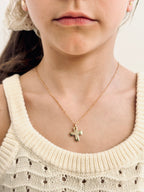 Collier Croix Épaisse Candice Plaqué Or