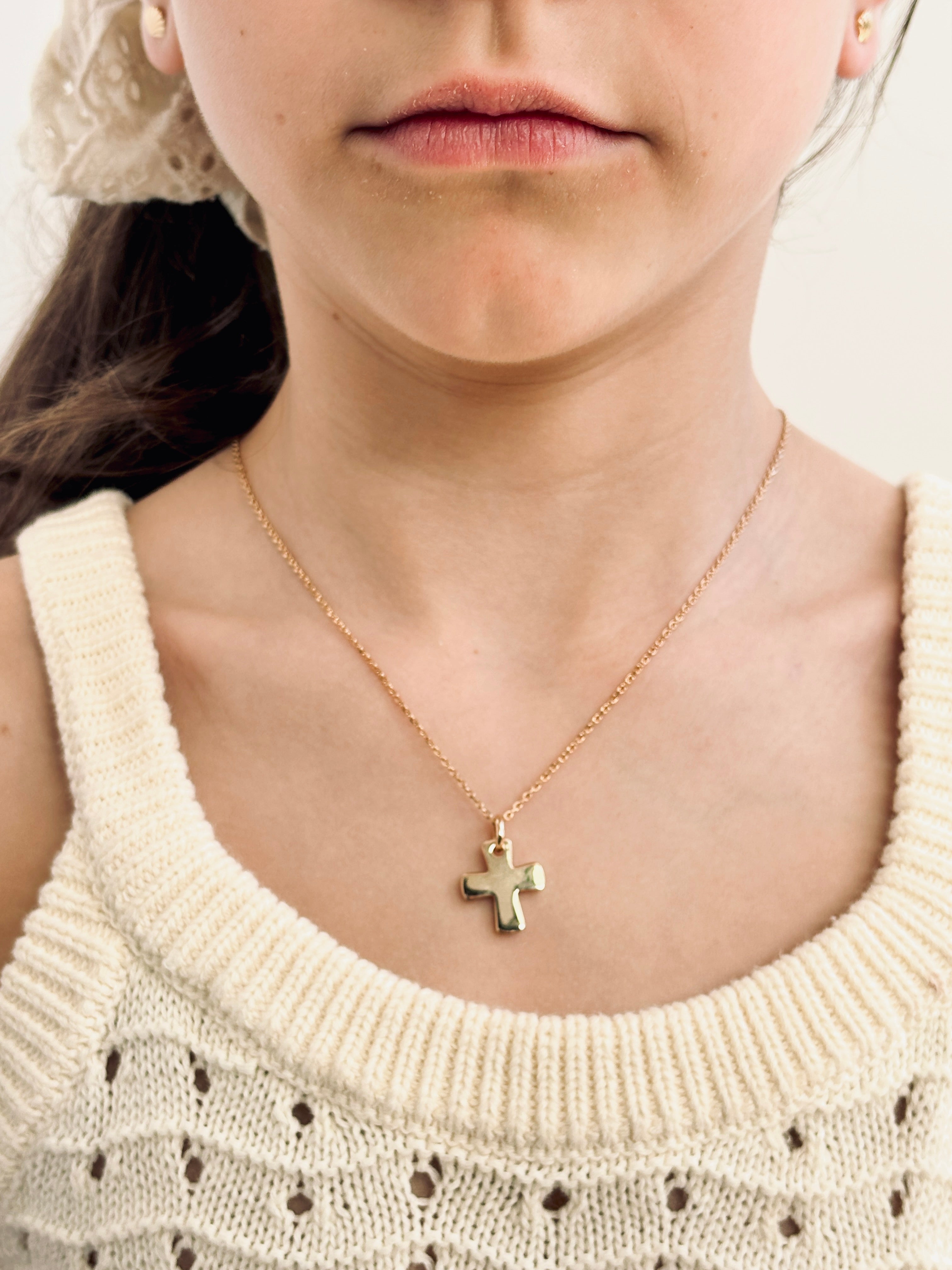 Collier Croix Épaisse Candice Plaqué Or