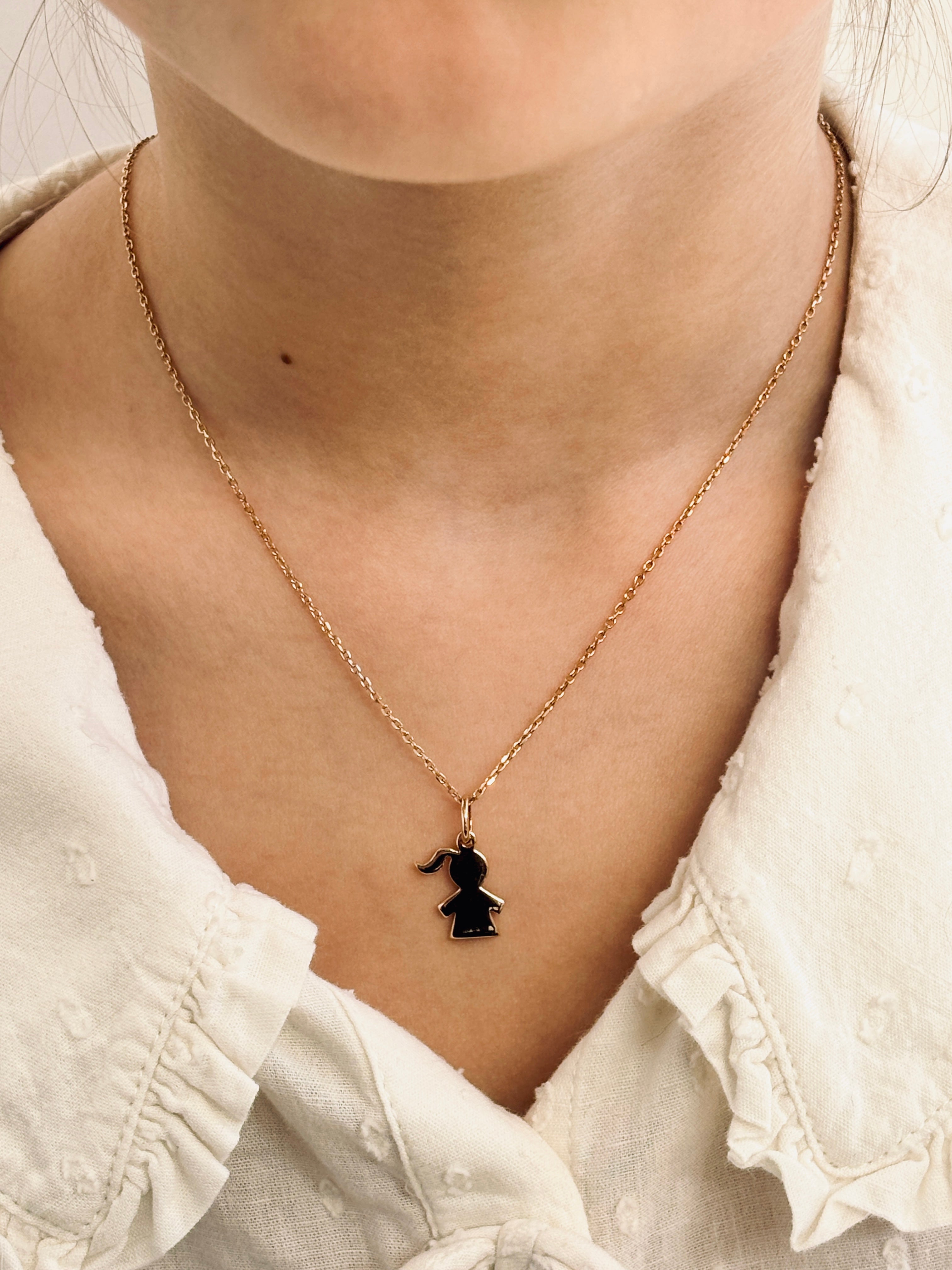 Pendentif Fillette Juliette Plaqué Or