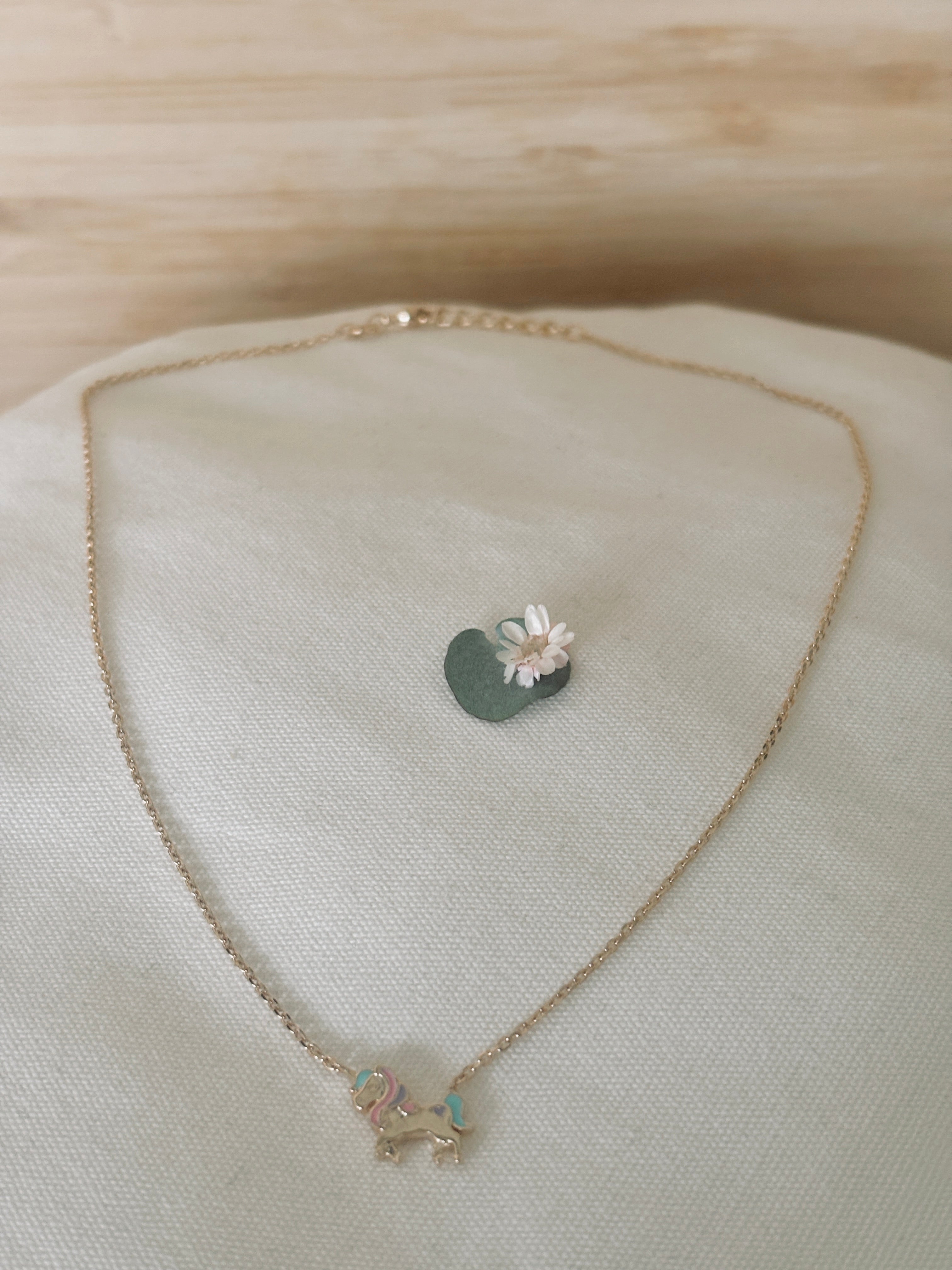 Collier Licorne Lise Plaqué Or