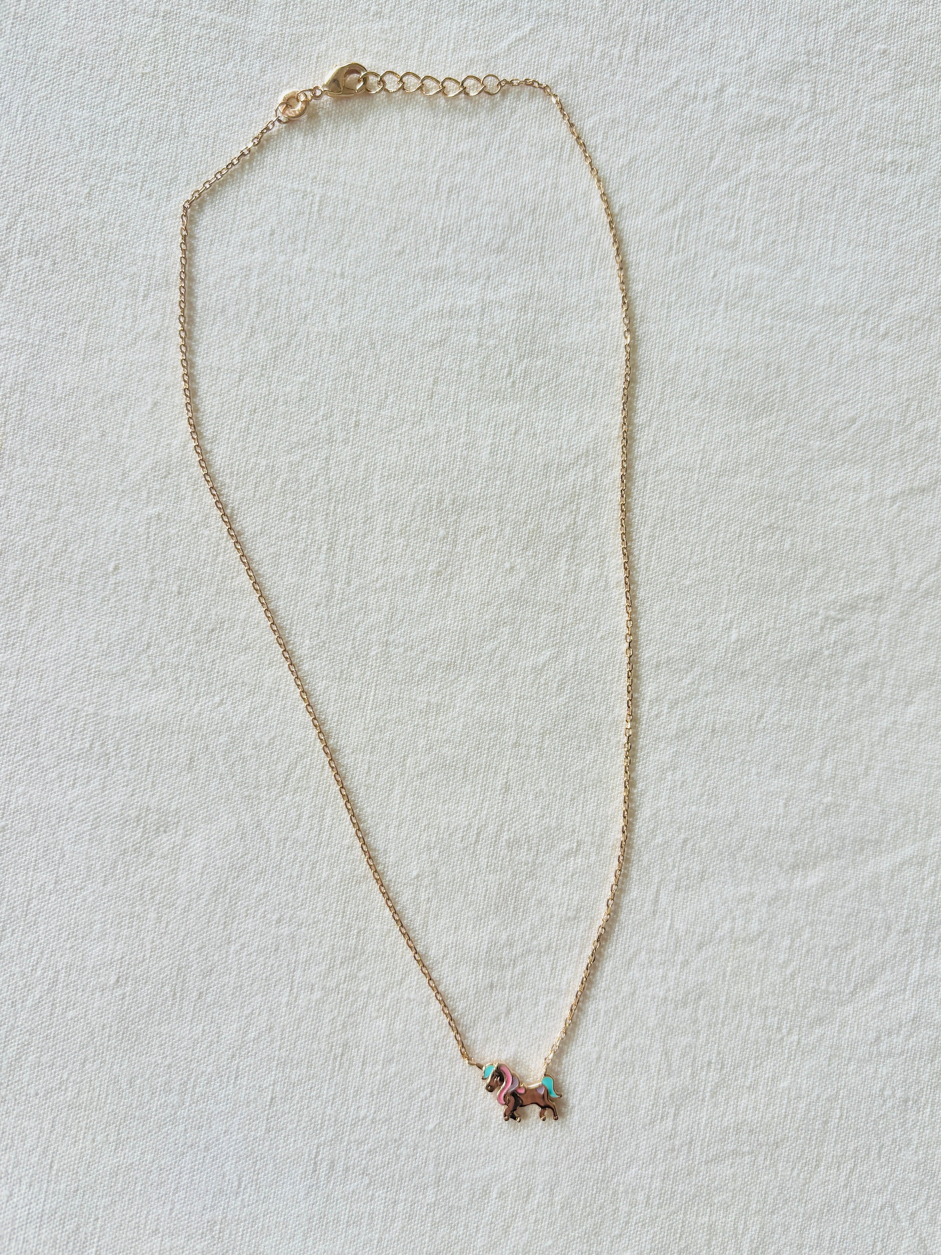 Collier Licorne Lise Plaqué Or