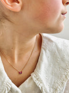 Collier Papillon Rose Ninon Plaqué Or