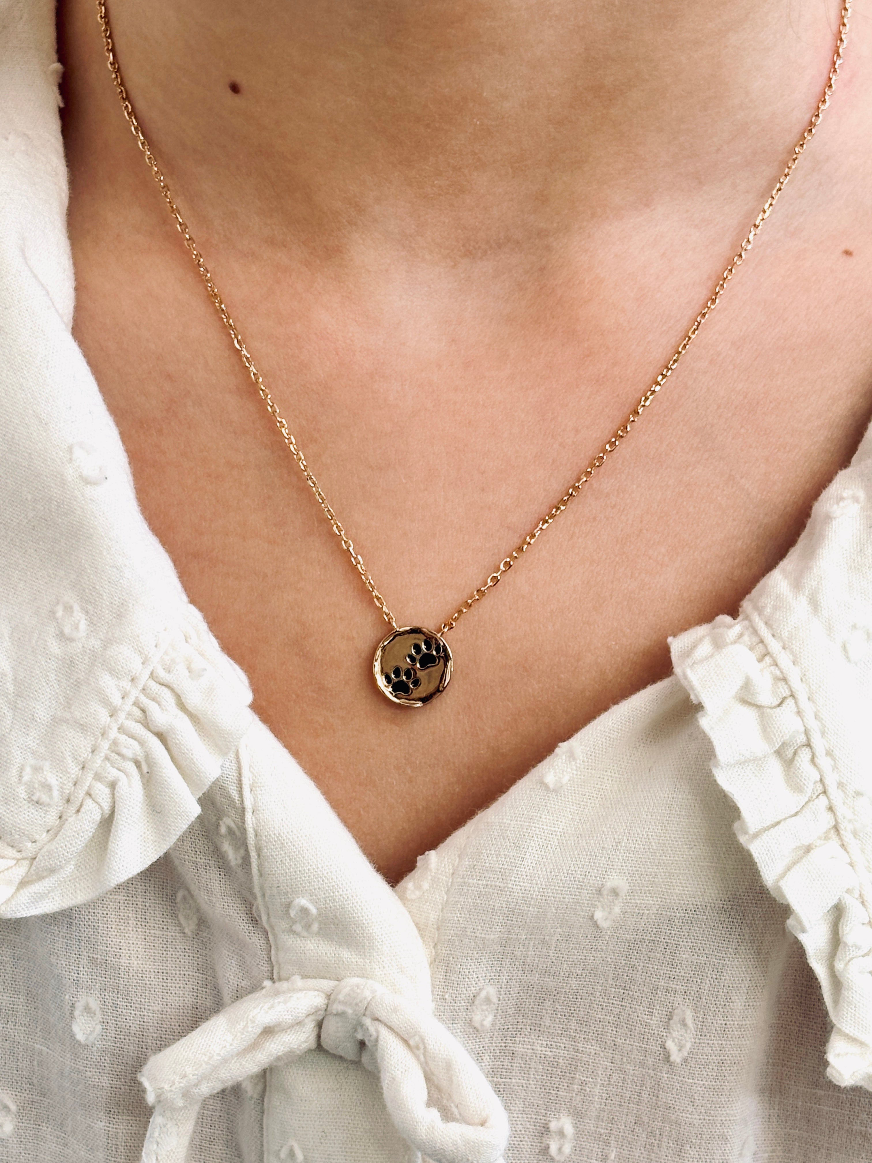 Collier Patte De Chien Rita Plaqué Or