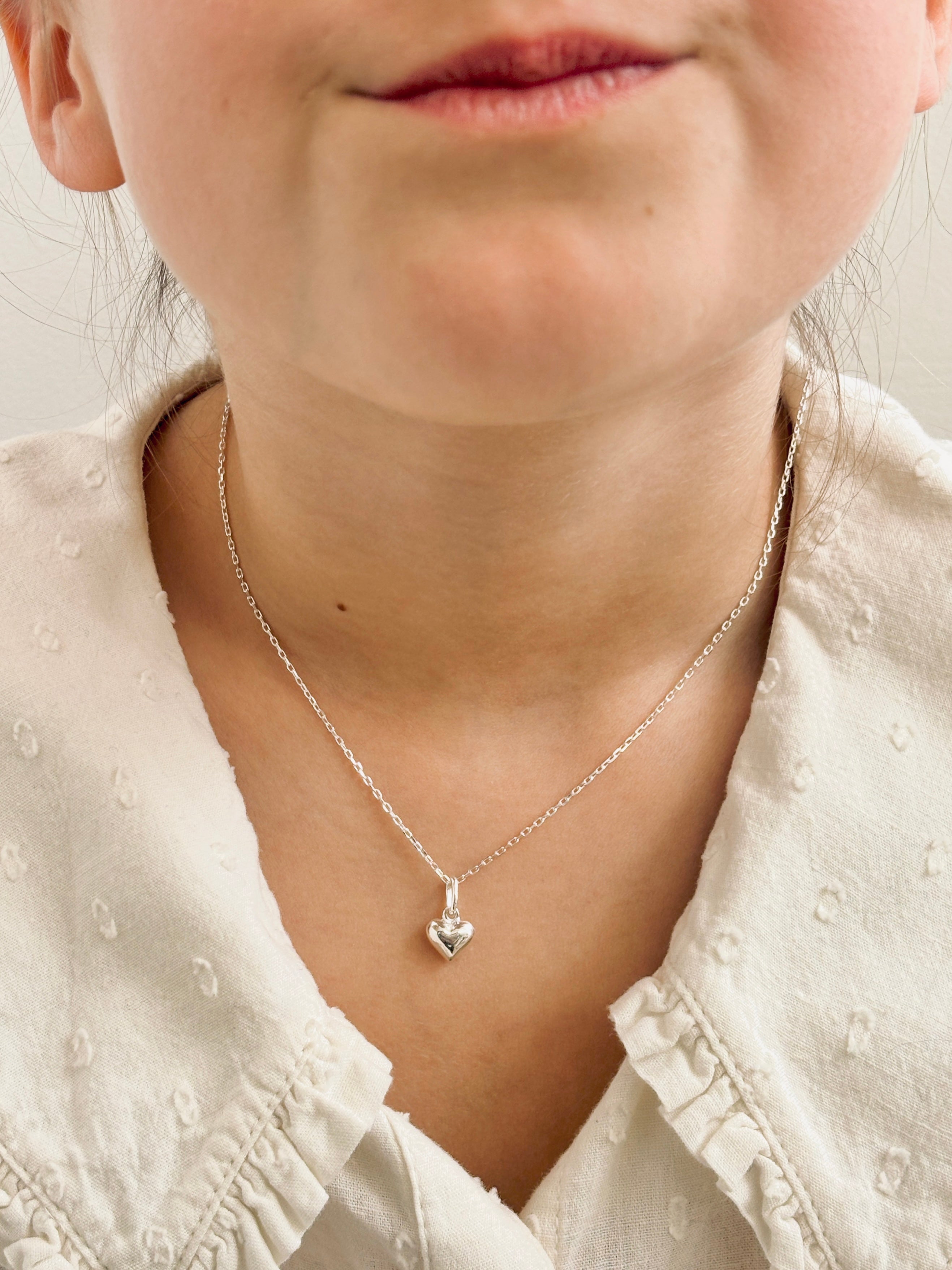 Collier Coeur Jade Argent
