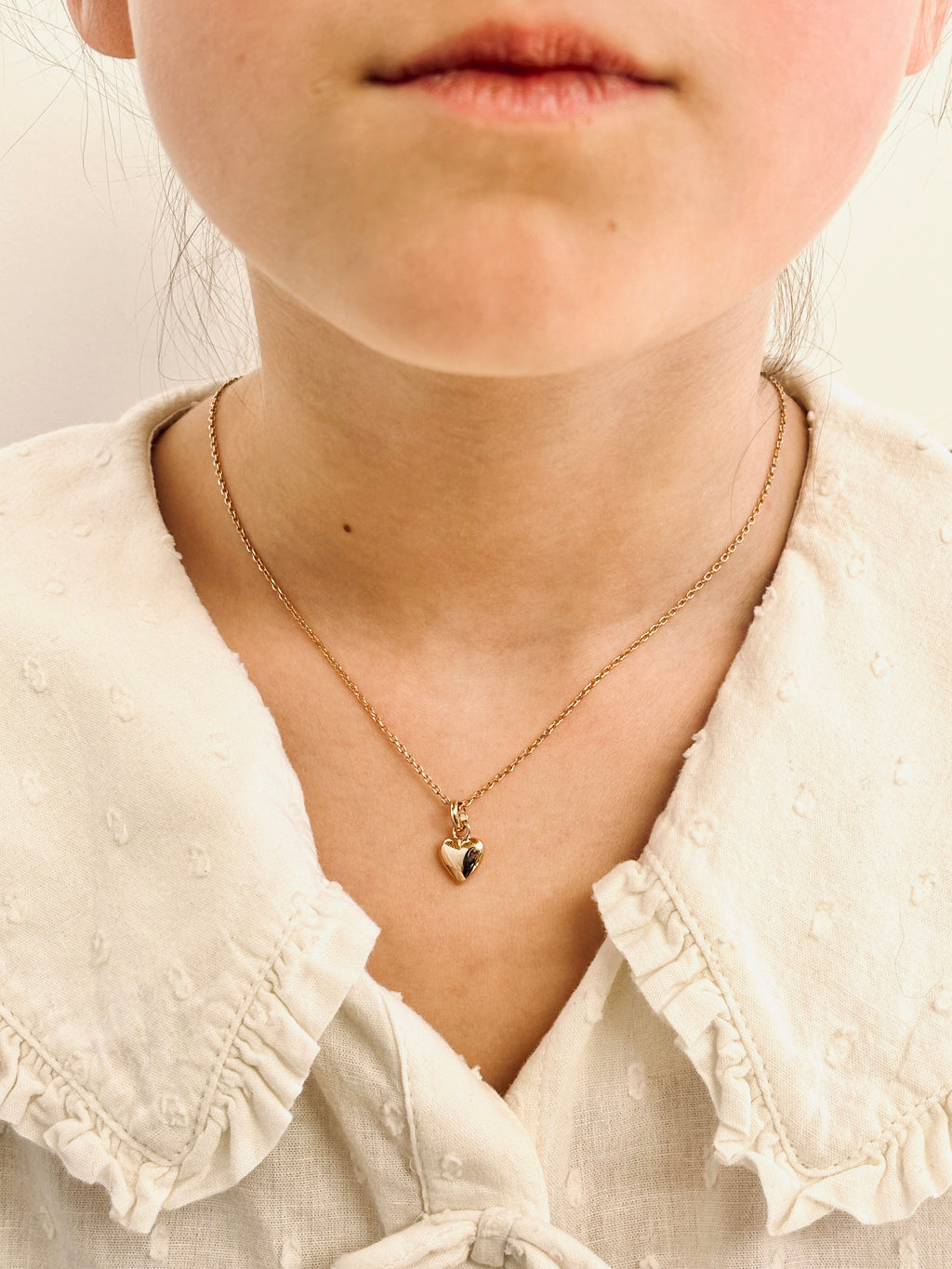 Collier Coeur Jade Plaqué Or