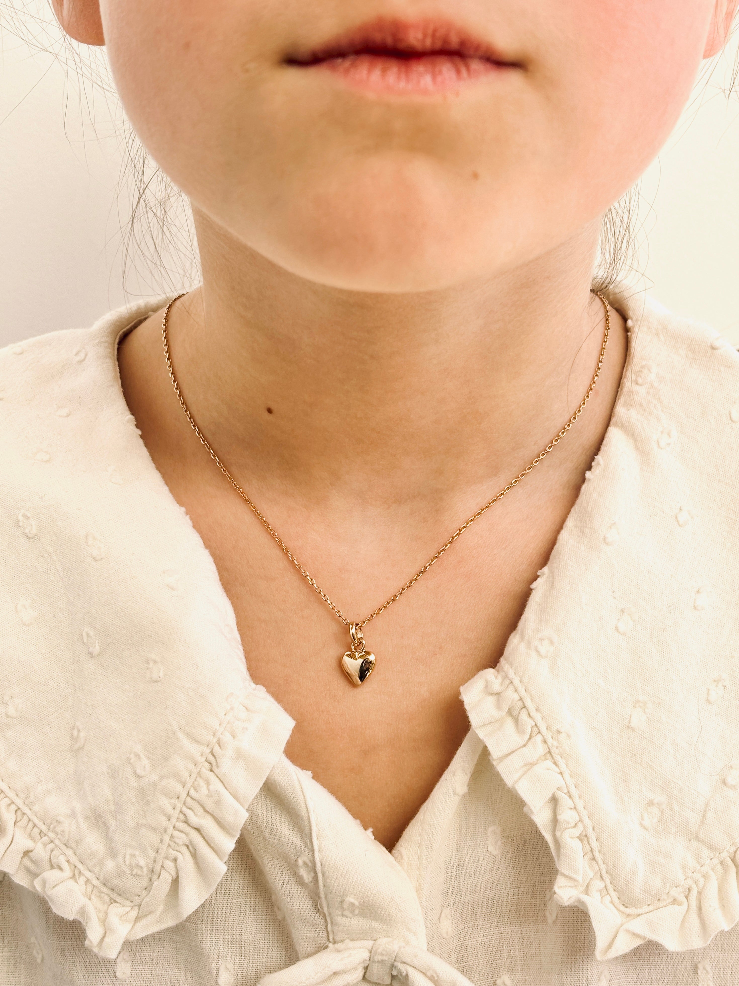 Collier Coeur Jade Plaqué Or