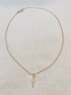 Collier Croix Fine Célie Plaqué Or