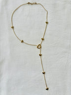 Collier Sautoir Cœurs Sasha Acier PVD