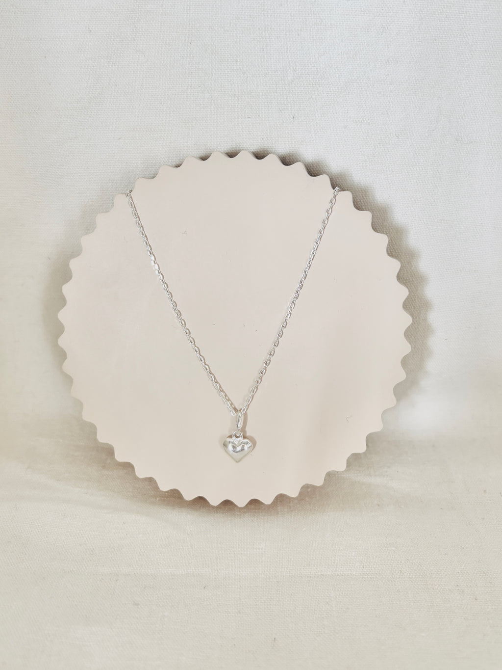 Collier Coeur Jade Argent