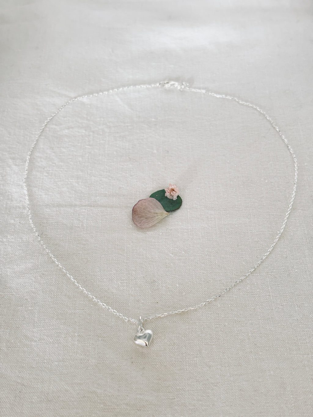 Collier Coeur Jade Argent