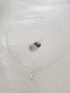 Collier Coeur Jade Argent
