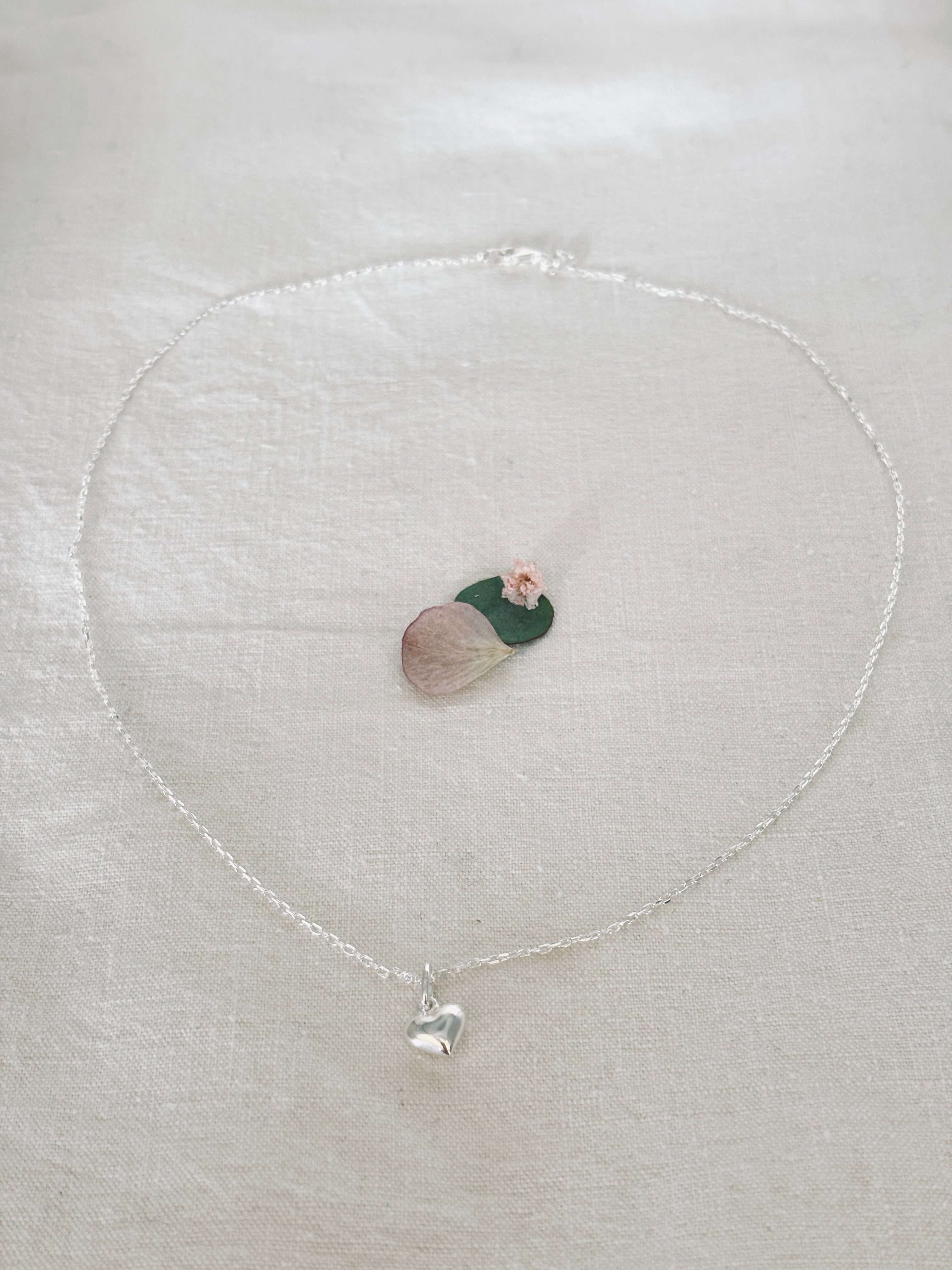 Collier Coeur Jade Argent