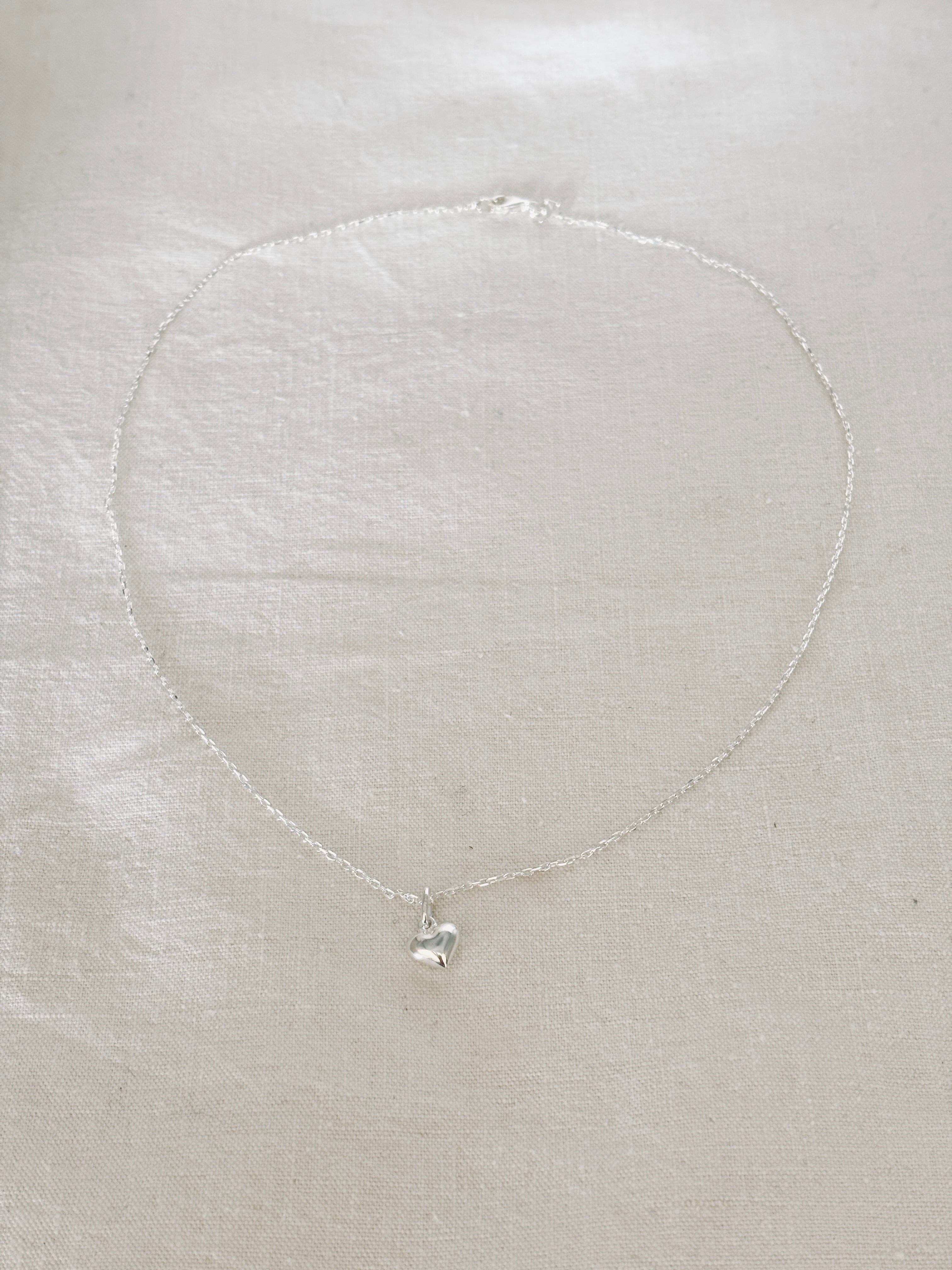 Collier Coeur Jade Argent