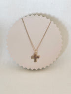 Collier Croix Épaisse Candice Plaqué Or