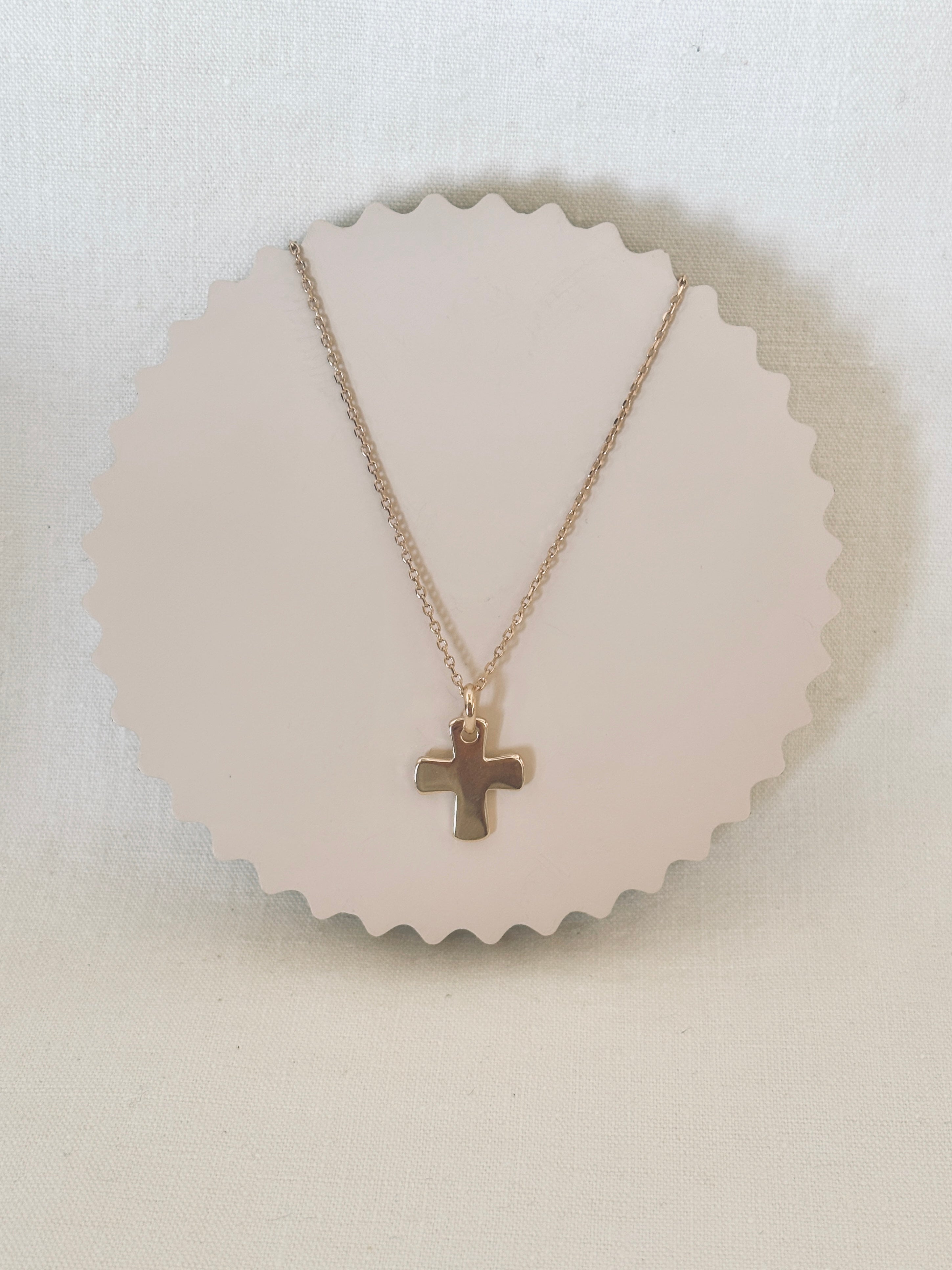 Collier Croix Épaisse Candice Plaqué Or