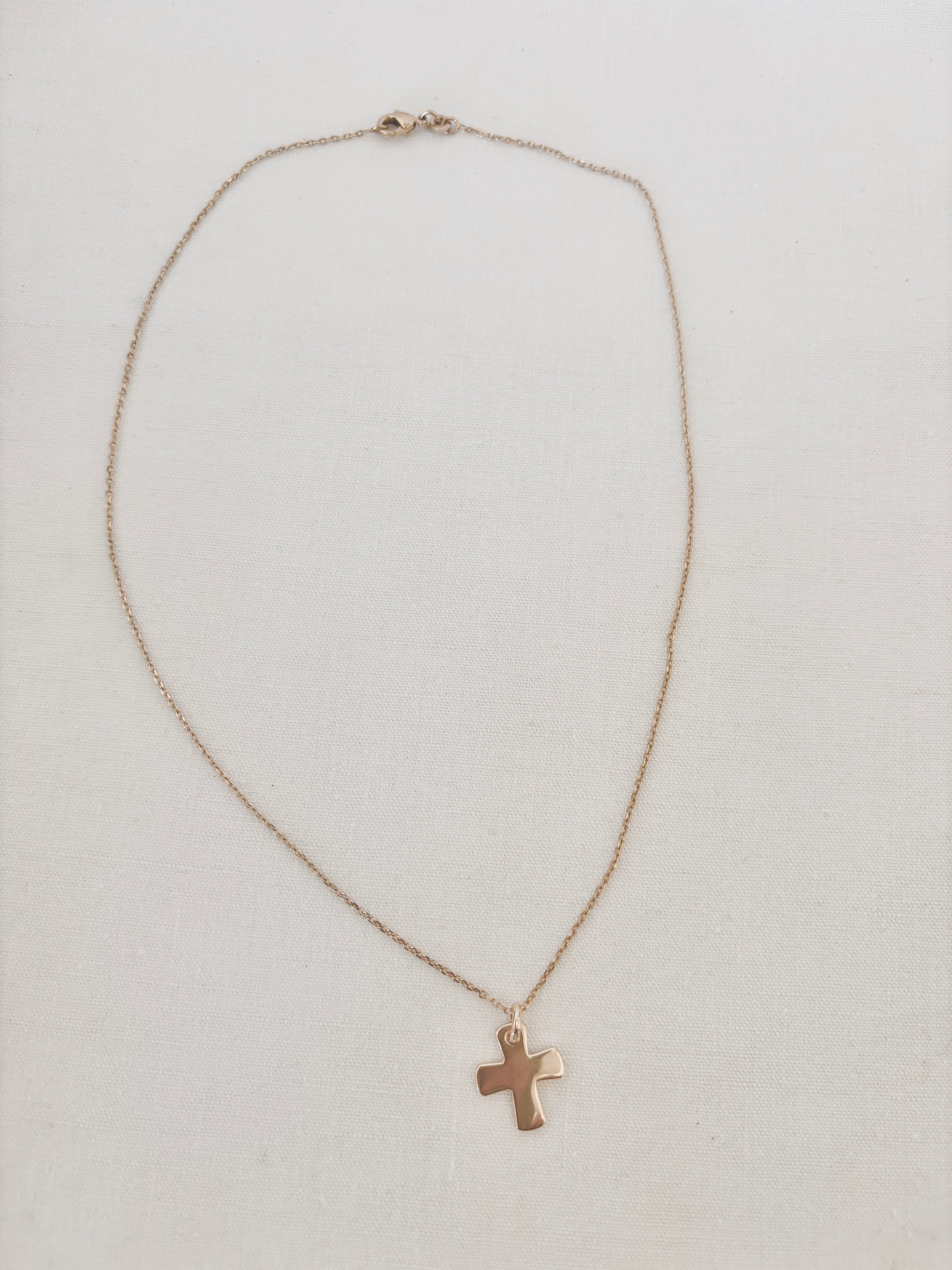 Collier Croix Épaisse Candice Plaqué Or
