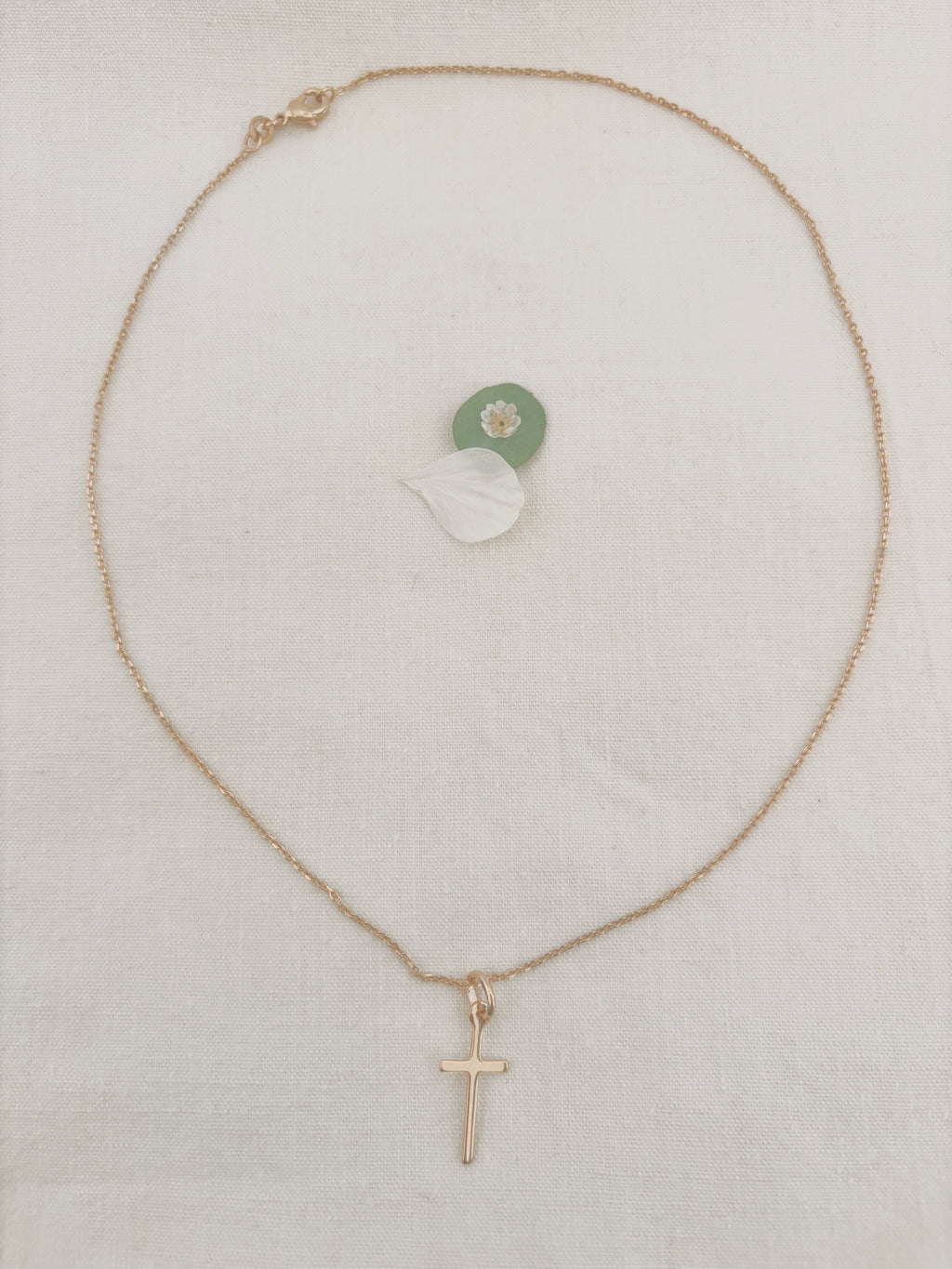 Collier Croix Fine Célie Plaqué Or