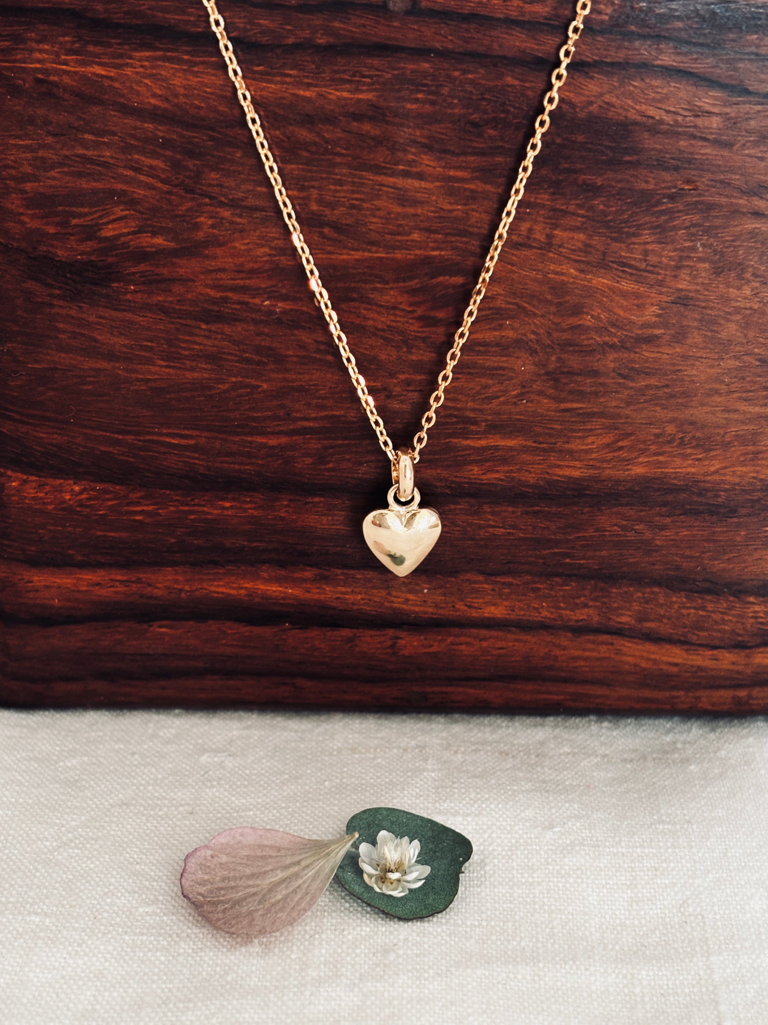 Collier Coeur Jade Plaqué Or