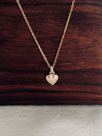Collier Coeur Jade Plaqué Or