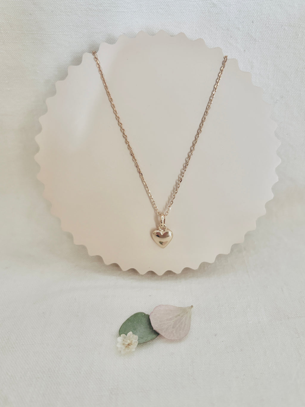 Collier Coeur Jade Plaqué Or