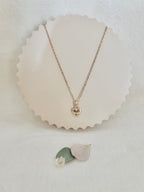 Collier Coeur Jade Plaqué Or