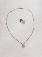 Collier Coeur Jade Plaqué Or