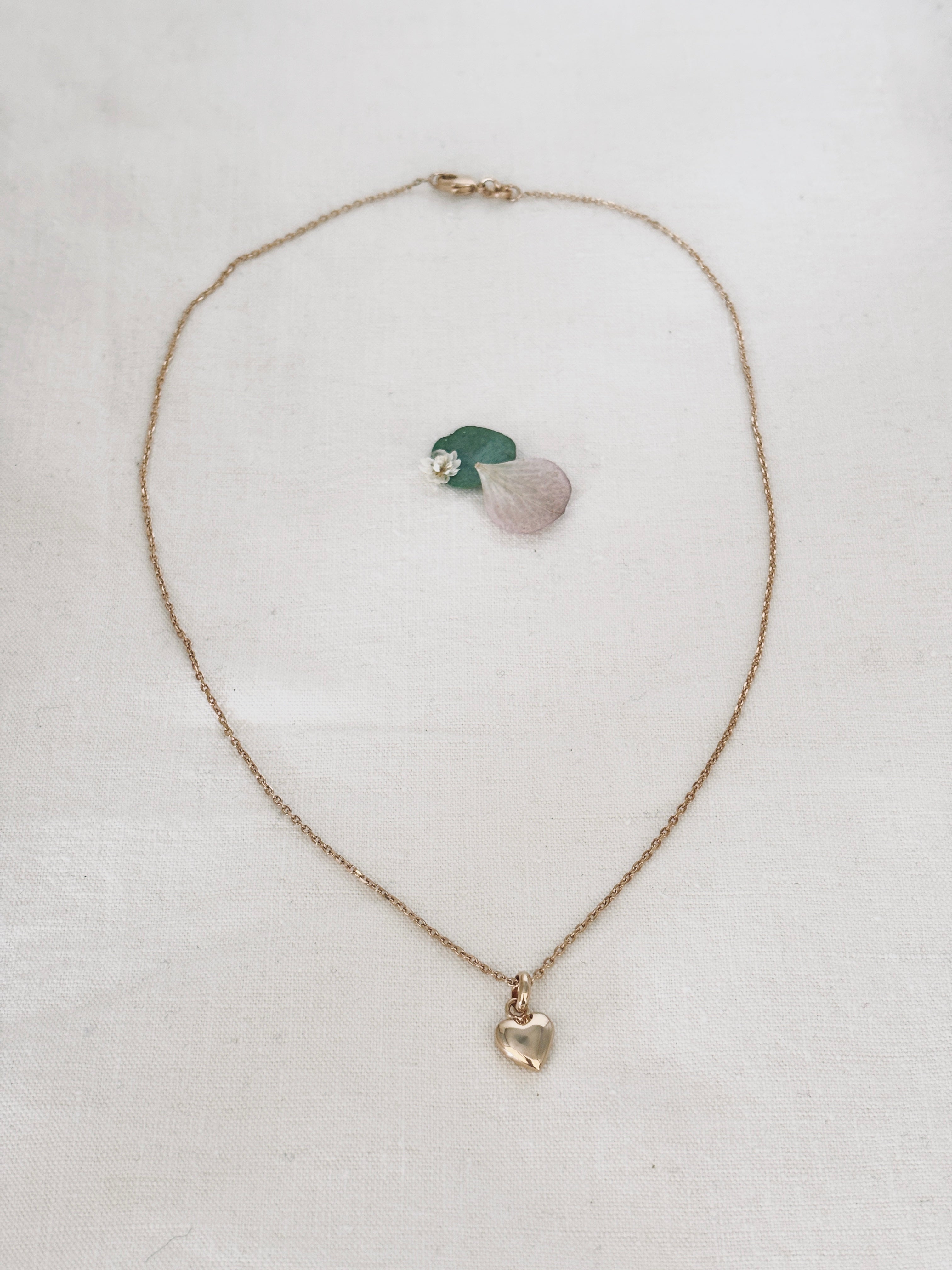 Collier Coeur Jade Plaqué Or