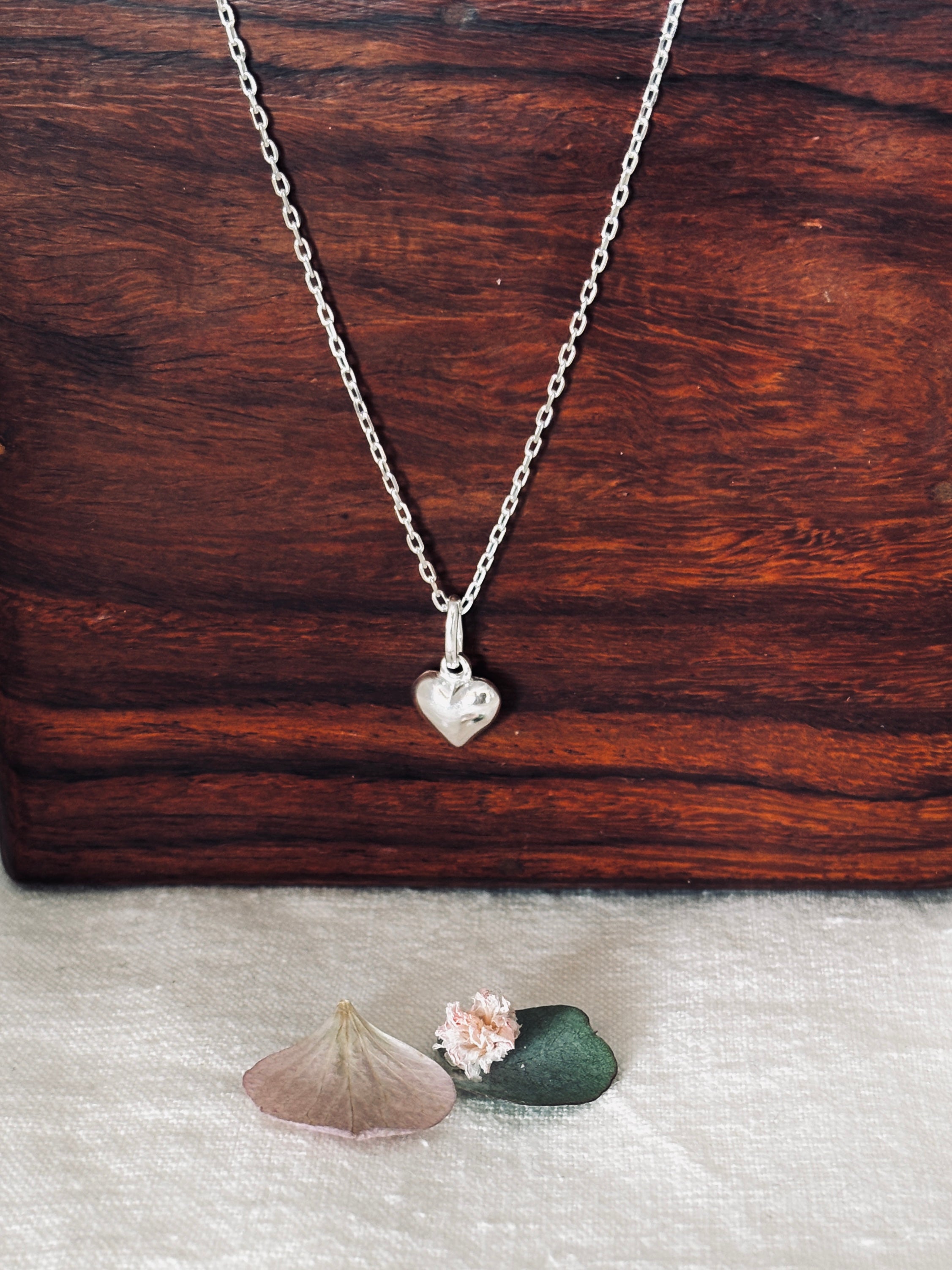 Collier Coeur Jade Argent