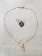 Collier Fée Quartz Rose Chloé Plaqué Or