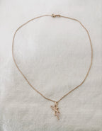Collier Fée Quartz Rose Chloé Plaqué Or