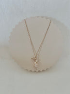 Collier Fée Quartz Rose Chloé Plaqué Or