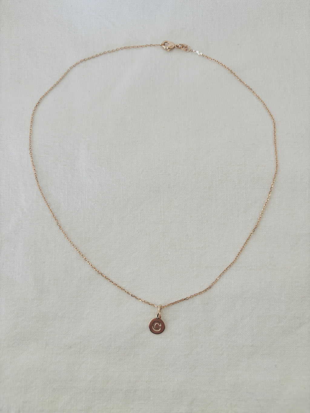 Collier Lettre Médaille Gabriel Plaqué Or