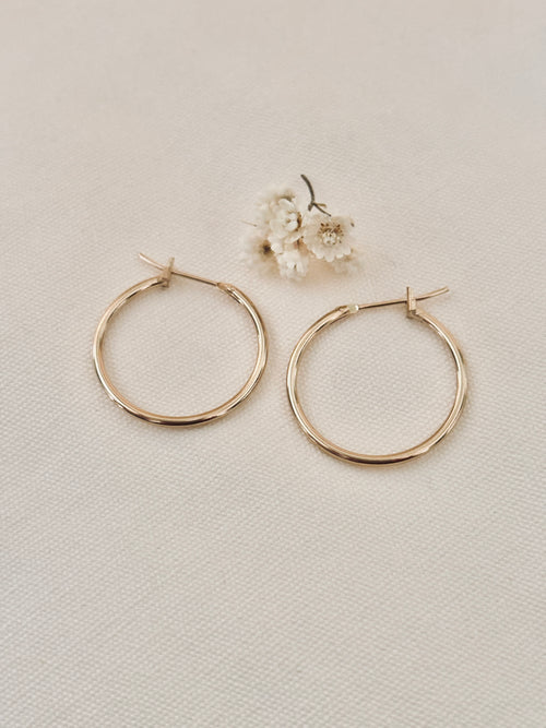 Boucles d'Oreilles Créoles Lou 20 mm Plaqué Or