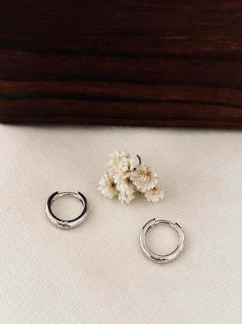 Boucles d'Oreilles Créoles Mini Hortense Argent