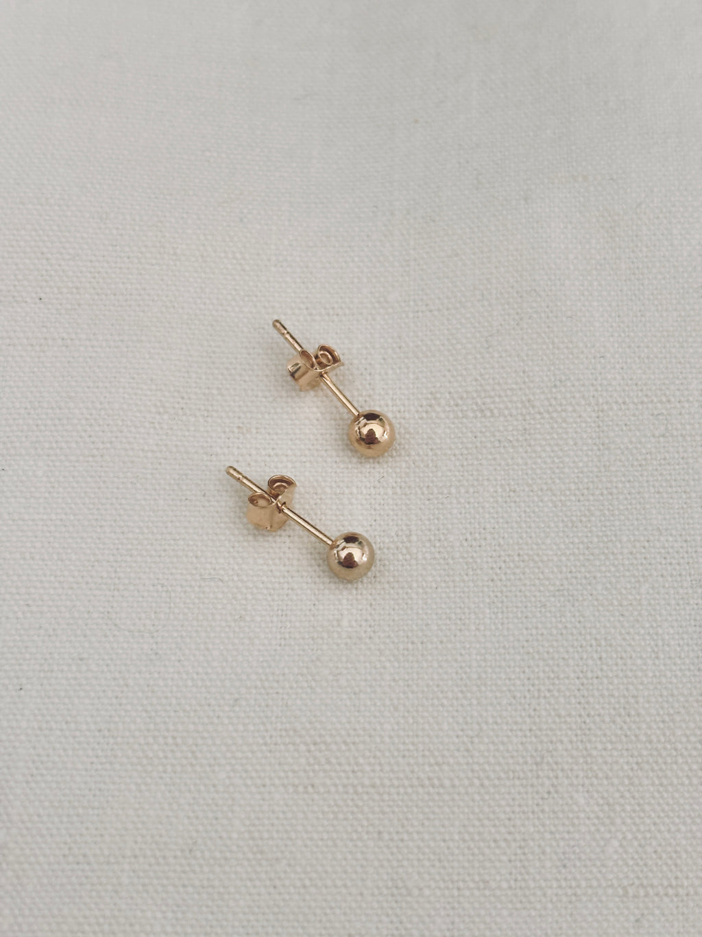 Boucles d'Oreilles Puces Boules Perle Plaqué Or