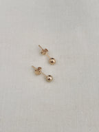 Boucles d'Oreilles Puces Boules Perle Plaqué Or