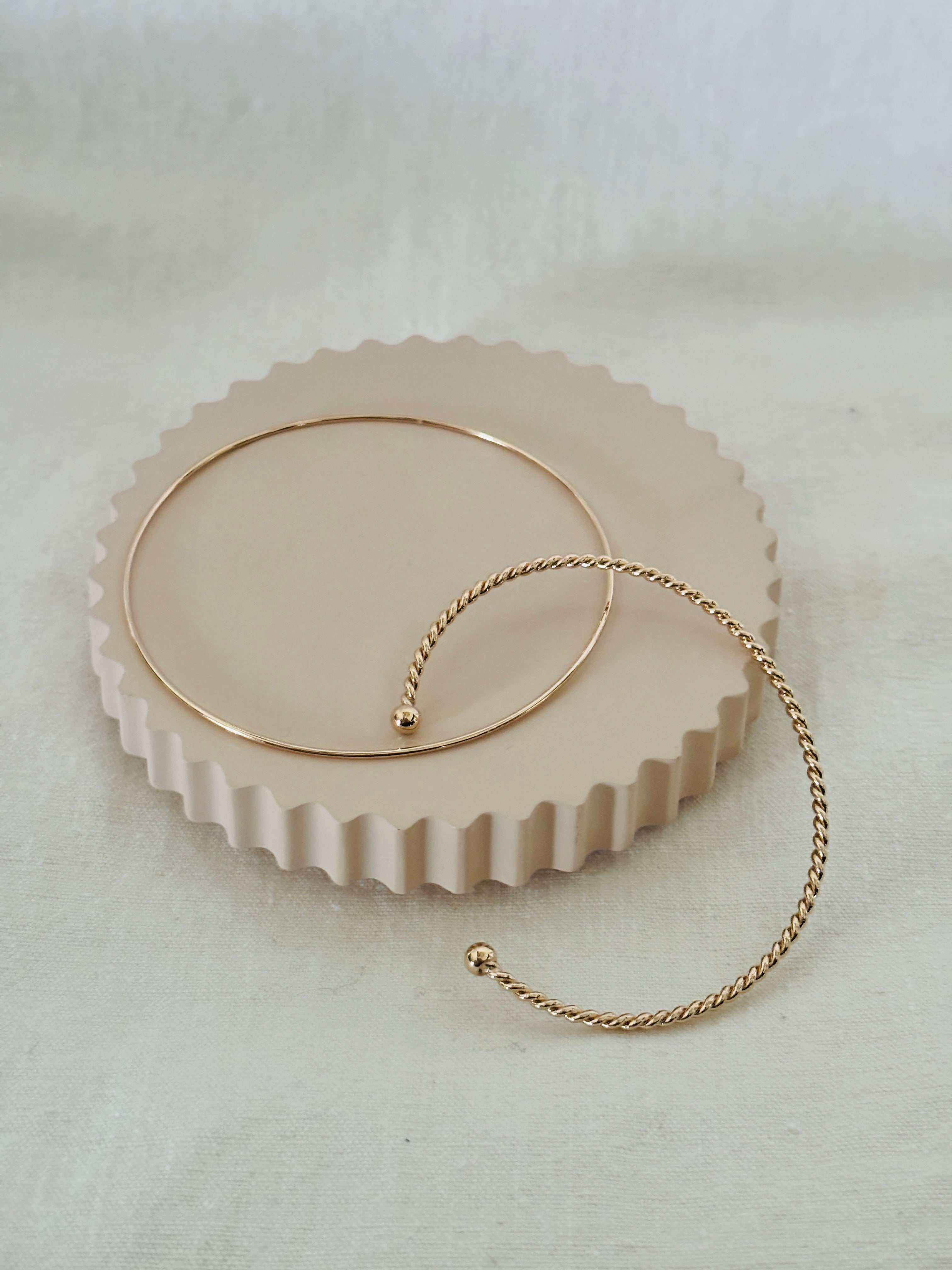 Bracelet Jonc Fin Alice Plaqué Or