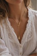 Collier Sautoir Goutte Joy Acier PVD