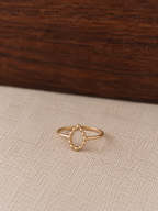 Bague Goutte Ajourée Léna Acier PVD