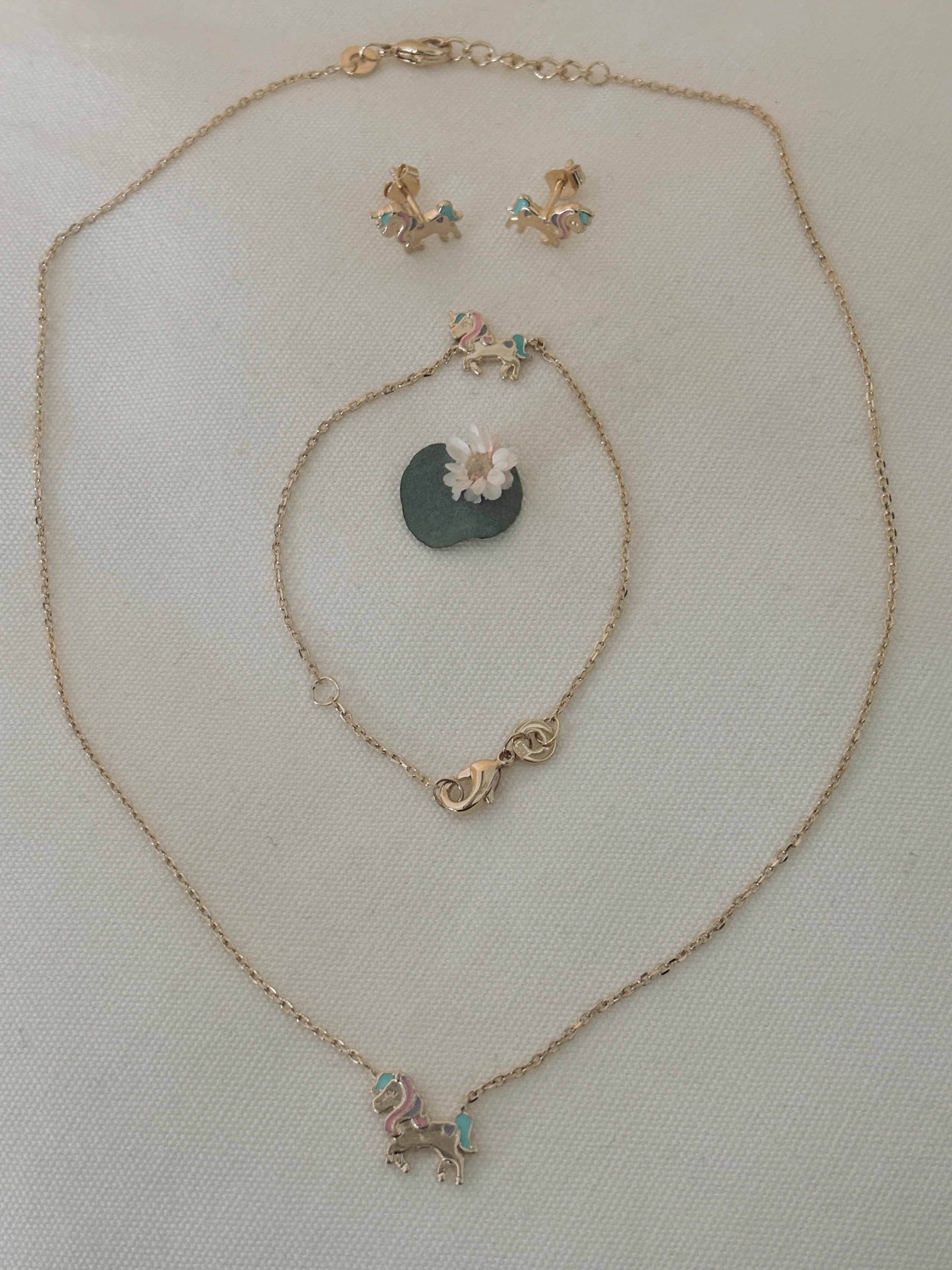 Collier Licorne Lise Plaqué Or