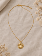 Collier Fleur Marguerite Acier PVD