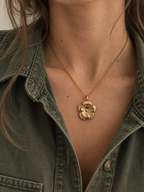 Collier Fleur Marguerite Acier PVD
