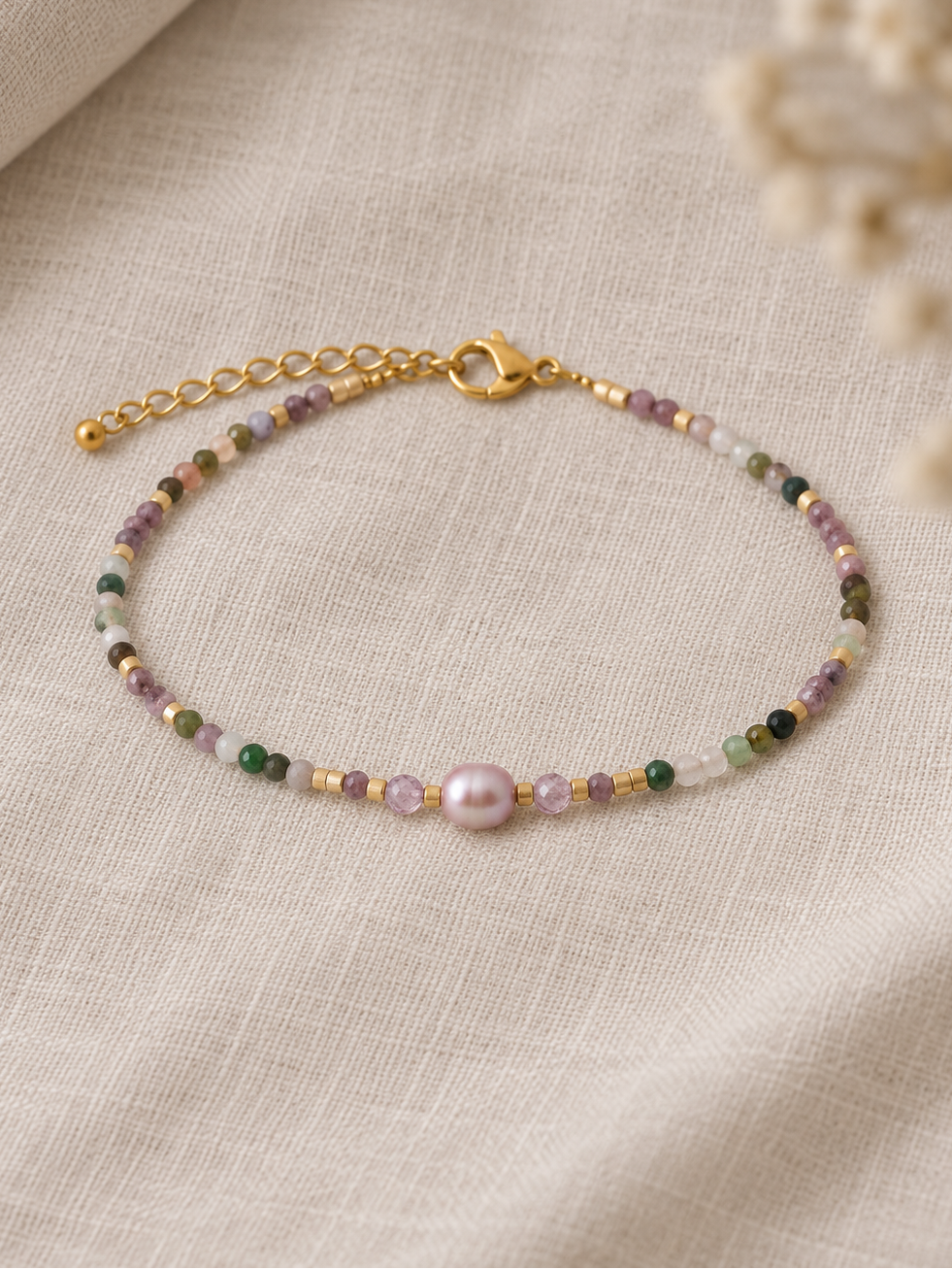 Bracelet Pierres Olympe Acier PVD